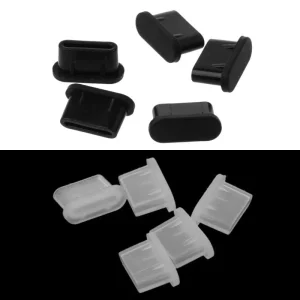5Pieces Practical Type C Dusts Plug USB Charging Port Protector for Phone